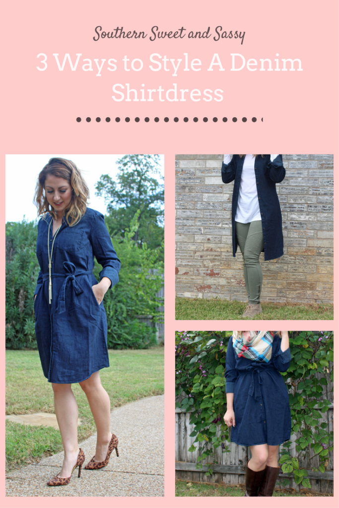 3 Ways to Style a Denim Shirt Dress