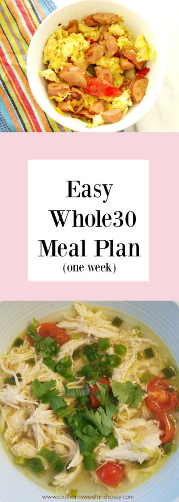 Simple meals to get you through a week of Whole30. Keep it simple. Keep it clean - eating, that is. 