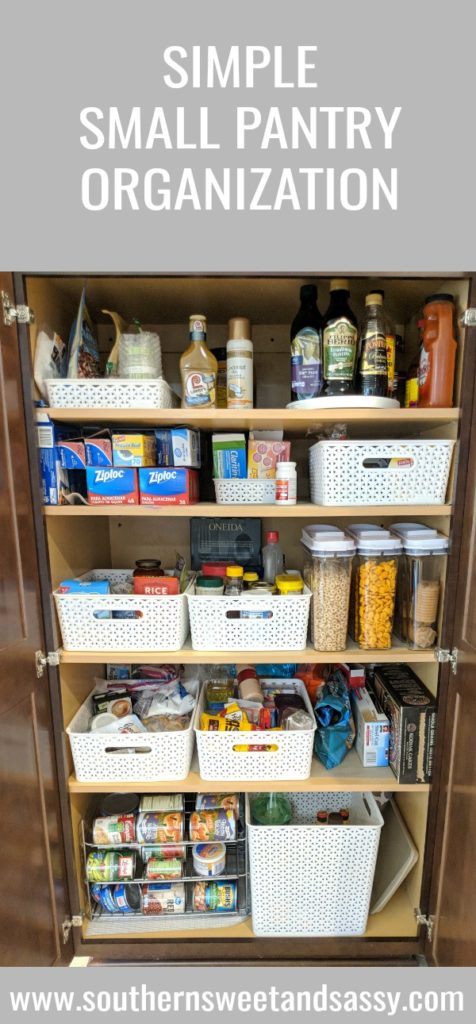 Simple tips and tricks to organize a small pantry...and keeping it organized!